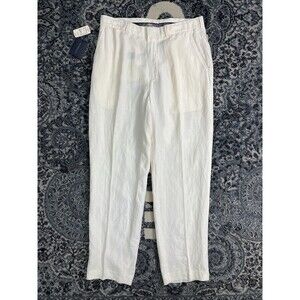 BRAND NEW NWT Vintage  Polo Ralph Lauren Men's 34x32 Linen Silk Pants Cream